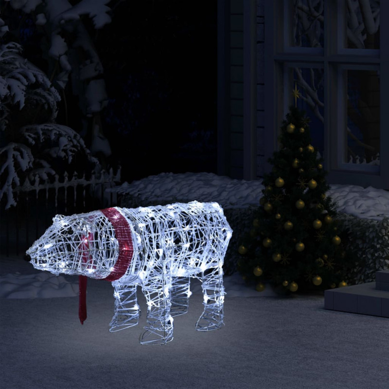 Weihnachts-Lichterdekoration Bär 45 LEDs 71x20x38 cm Acryl