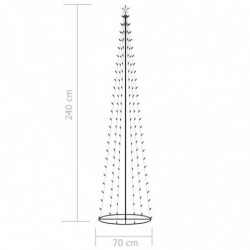 Weihnachtskegelbaum 136 Bunte LEDs Dekoration 70x240 cm