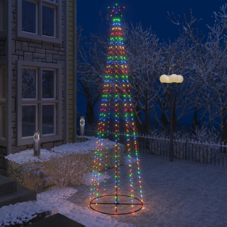Weihnachtskegelbaum 400 Bunte LEDs Dekoration 100x360 cm