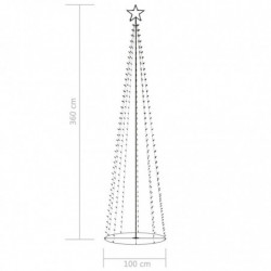 Weihnachtskegelbaum 400 Bunte LEDs Dekoration 100x360 cm