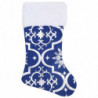 Luxus-Weihnachtsbaumdecke mit Socke Blau 90 cm Stoff