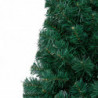 Künstlicher Halber Weihnachtsbaum mit LEDs Schmuck Grün 180 cm