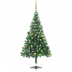 Künstlicher Weihnachtsbaum mit LEDs & Schmuck 180 cm 564 Zweige