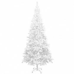 Künstlicher Weihnachtsbaum mit LEDs & Schmuck L 240 cm Weiß