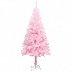 Künstlicher Weihnachtsbaum mit LEDs & Schmuck Rosa 120 cm PVC