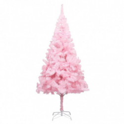 Künstlicher Weihnachtsbaum mit LEDs & Schmuck Rosa 210cm PVC