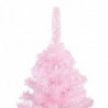 Künstlicher Weihnachtsbaum mit LEDs & Schmuck Rosa 210cm PVC