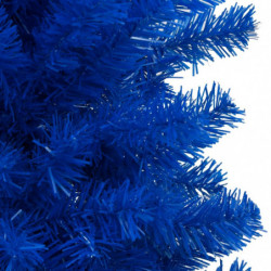 Künstlicher Weihnachtsbaum mit LEDs & Kugeln Blau 240 cm PVC