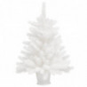 Künstlicher Weihnachtsbaum mit LEDs & Kugeln Weiß 65 cm