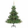 Künstlicher Weihnachtsbaum Nordmann LED & Kugeln Grün 150 cm