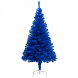 Künstlicher Weihnachtsbaum mit LEDs & Kugeln Blau 240cm PVC