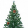 Weihnachtsbaum Gefrostet mit LEDs Kugeln Zapfen Set 150 cm