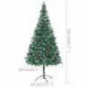 Künstlicher Weihnachtsbaum mit LEDs Kugeln Zapfen 210 cm