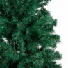 Künstlicher Weihnachtsbaum mit LEDs & Kugeln Grün 150 cm PVC