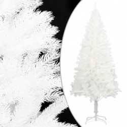 Künstlicher Weihnachtsbaum mit LEDs & Kugeln Weiß 150 cm