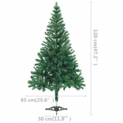 Künstlicher Weihnachtsbaum mit LEDs & Kugeln 120 cm 230 Zweige