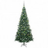 Künstlicher Weihnachtsbaum mit LEDs & Kugeln L 240 cm Grün