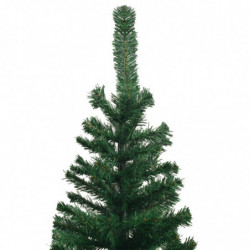 Künstlicher Weihnachtsbaum mit LEDs & Kugeln L 240 cm Grün