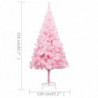 Künstlicher Weihnachtsbaum mit LEDs & Kugeln Rosa 210cm PVC