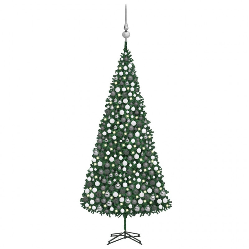 Künstlicher Weihnachtsbaum mit LEDs & Kugel-Set 500 cm Grün