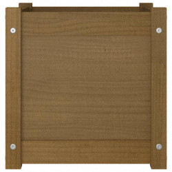 Pflanzkübel Wolodja 2 Stk. Honigbraun 40x40x40 cm Massivholz Kiefer