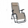 Klappbarer Liegestuhl Taupe Textilene
