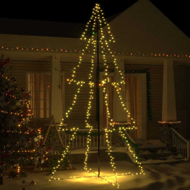 Weihnachtskegelbaum 360 LEDs Indoor Outdoor 143x250 cm