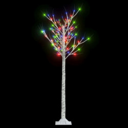 Weihnachtsbaum 140 LEDs 1,5 m Mehrfarbig Weide Indoor Outdoor