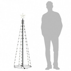 Weihnachtskegelbaum Warmweiß 84 LEDs Deko 50x150 cm