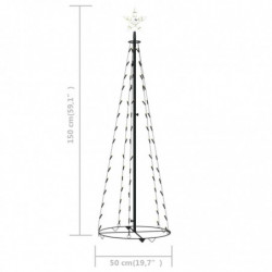 Weihnachtskegelbaum Warmweiß 84 LEDs Deko 50x150 cm