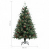 Weihnachtsbaum mit Zapfen Grün 120 cm PVC & PE