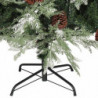 Weihnachtsbaum mit Zapfen Grün und Weiß 225 cm PVC & PE