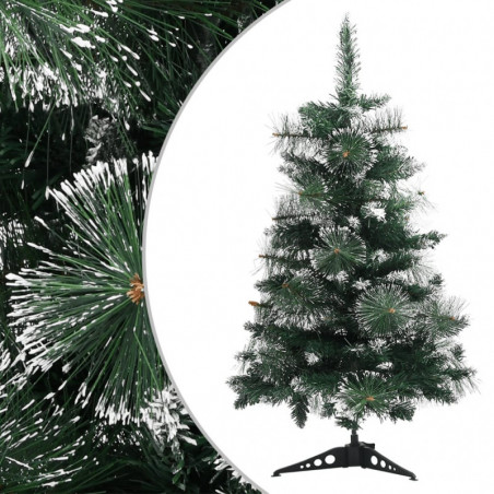 Künstlicher Weihnachtsbaum mit Ständer Grün und Weiß 60 cm PVC