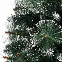 Künstlicher Weihnachtsbaum mit Ständer Grün und Weiß 90 cm PVC