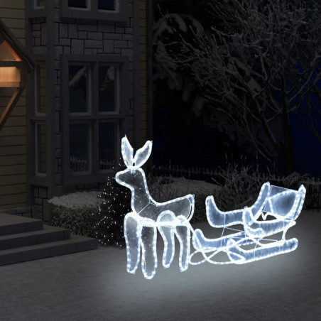Weihnachtsbeleuchtung Rentiere und Schlitten mit Mesh 432 LEDs