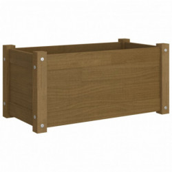 Pflanzkübel Wouter 2 Stk. Honigbraun 60x31x31 cm Massivholz Kiefer