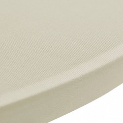 Stehtischhussen 4 Stk. Ø 60 cm Creme Stretch