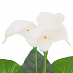 Künstliche Calla-Lilie mit Topf 45 cm Weiß