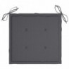 Gartenstuhl-Kissen 2 Stk. Anthrazit 40x40x3 cm Stoff