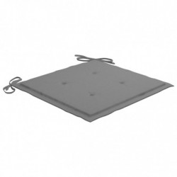 Gartenstuhl-Kissen 4 Stk. Grau 50x50x3 cm Stoff