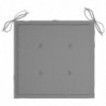 Gartenstuhl-Kissen 4 Stk. Grau 50x50x3 cm Stoff