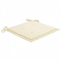 Gartenstuhl-Kissen 4 Stk. Creme 50x50x3 cm Stoff