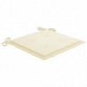 Gartenstuhl-Kissen 4 Stk. Creme 50x50x3 cm Stoff