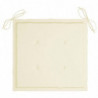 Gartenstuhl-Kissen 4 Stk. Creme 50x50x3 cm Stoff