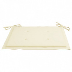 Gartenstuhl-Kissen 4 Stk. Creme 50x50x3 cm Stoff