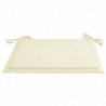 Gartenstuhl-Kissen 4 Stk. Creme 50x50x3 cm Stoff