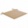 Gartenstuhl-Kissen 6 Stk. Beige 50x50x3 cm Stoff