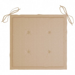 Gartenstuhl-Kissen 6 Stk. Beige 50x50x3 cm Stoff