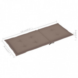 Gartenstuhlauflagen 6 Stk. Taupe 120x50x3 cm