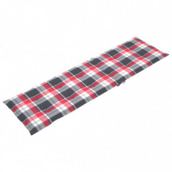Liegestuhl-Auflage Rotes Karomuster (75+105)x50x3 cm